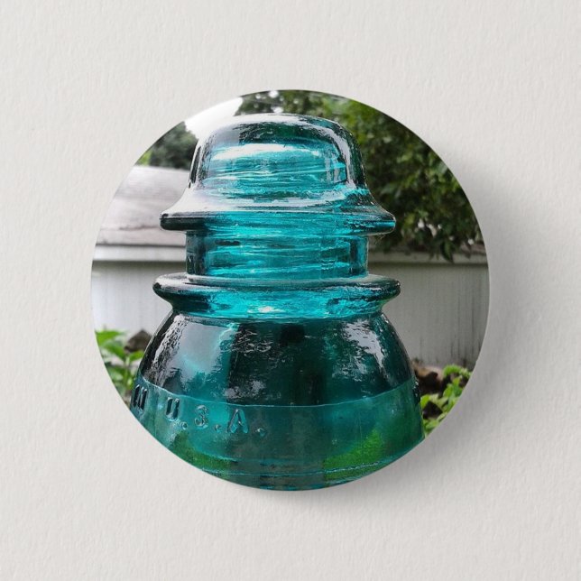 Made in the USA, Vintage Insulator Pinback Button (Front)