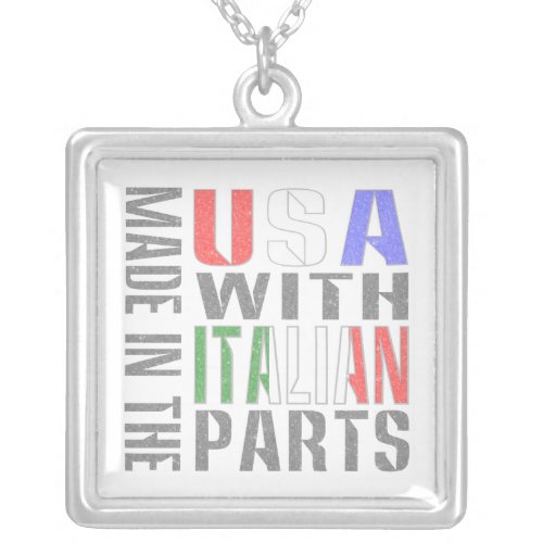 Made in the USA wit Italian Parts Silver Plated Necklace
