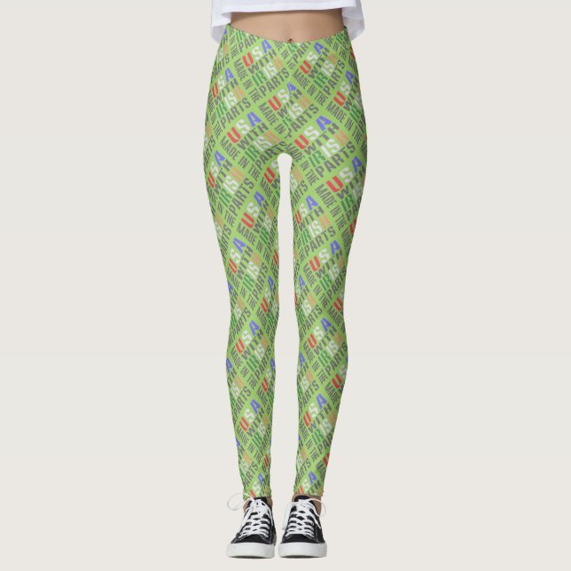 Made in the USA with Irish Parts Leggings (Front)
