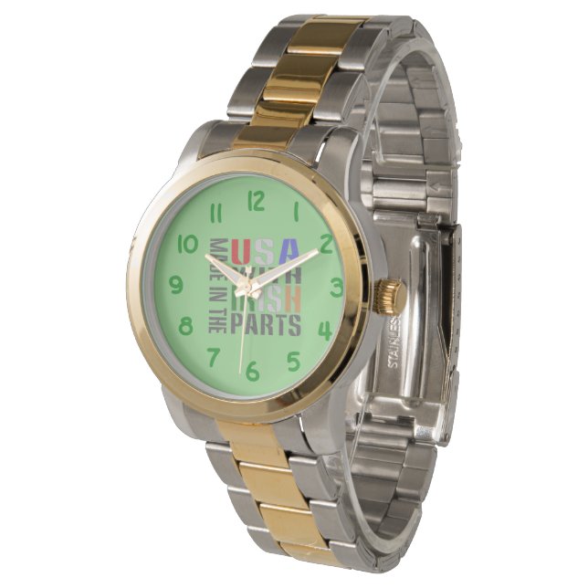 Made in the USA with Irish Parts Watch (Angled)
