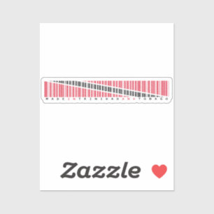Made in Trinidad & Tobago Barcode Flag Sticker