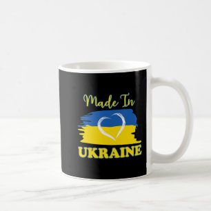Made In Ukraine Ukrainian Flag Heart Coffee Mug