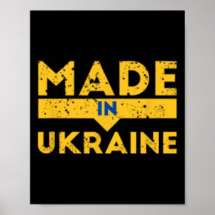 Made In Ukraine Ukrainian Gift Ukrainian Symbols Poster