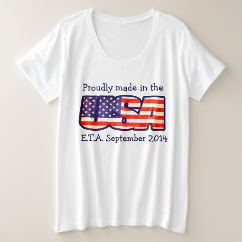 Made in USA ETA maternity USA flag tee