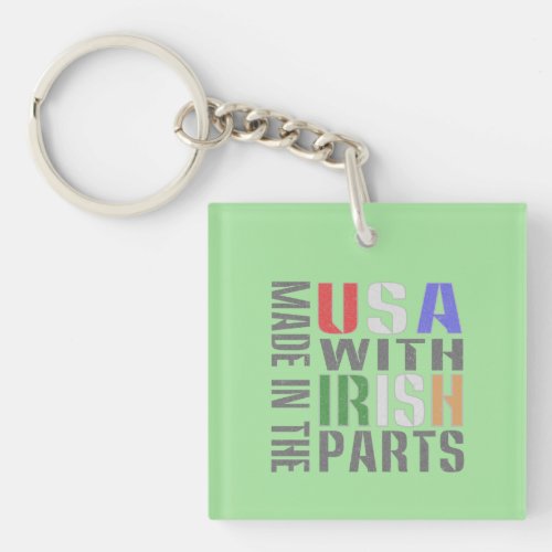 Made in USA Irish Parts Keychain