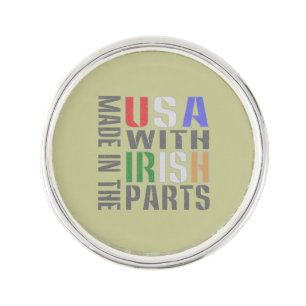 Made in USA Irish Parts Lapel Pin