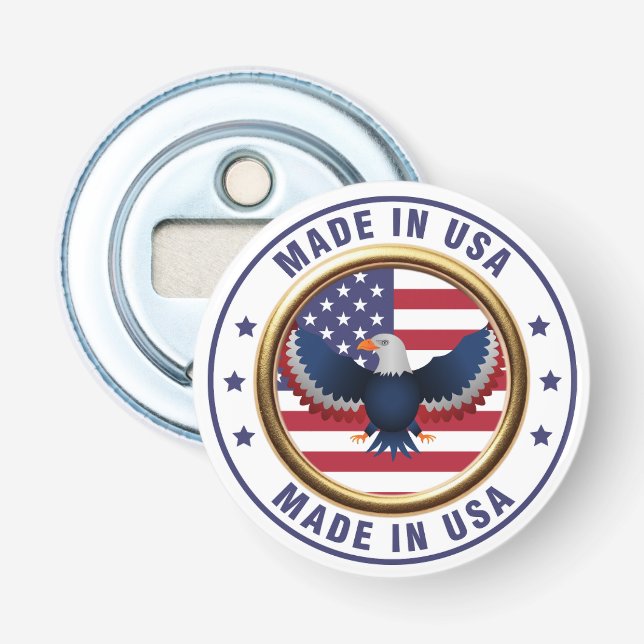 Made in USA Liberty Eagle Bottle Opener  (Front)