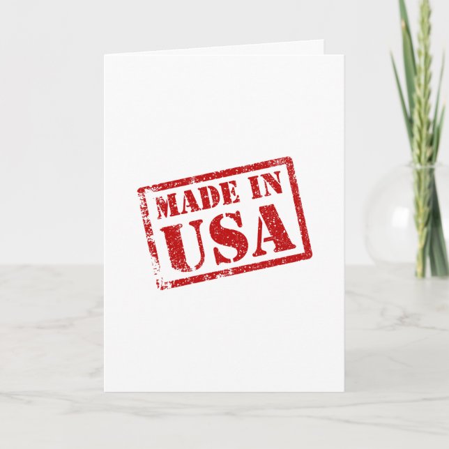 Made in USA, Made in America Card (Front)