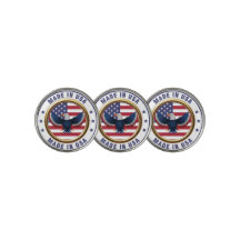 Made in USA Patriotic Eagle Golf Ball Marker Set