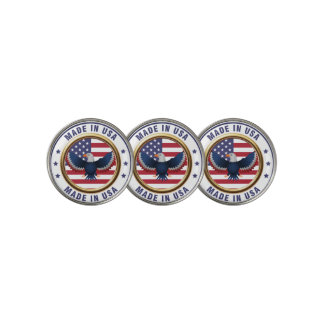 Made in USA Patriotic Eagle Golf Ball Marker Set