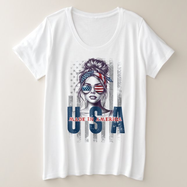 Made in USA  Plus Size T-Shirt (Design Front)