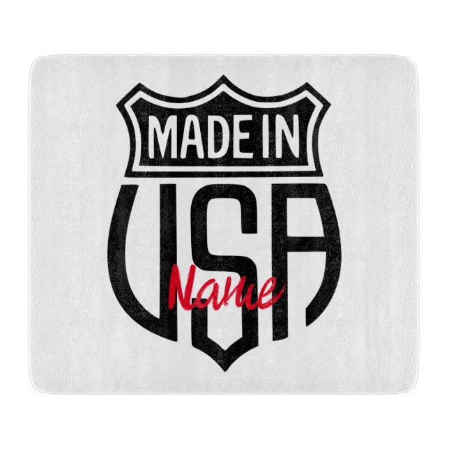 Made in USA Sign Thunder_Cove Beverage Coaster Cutting Board (Front)