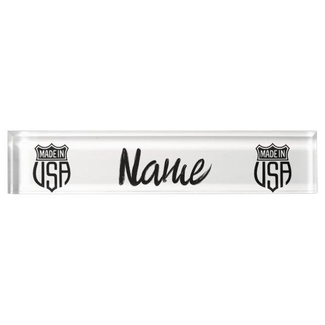 Made in USA Sign Thunder_Cove  Desk Name Plate (Front)
