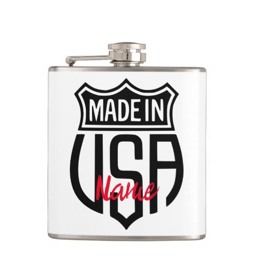 Made in USA Sign Thunder_Cove Flask