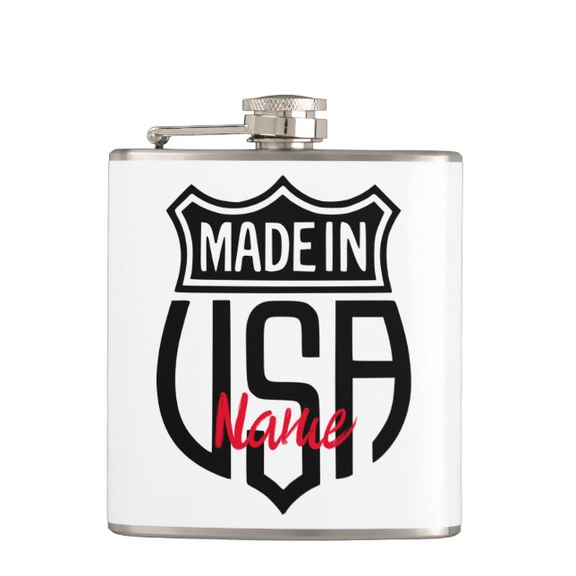 Made in USA Sign Thunder_Cove Flask (Front)