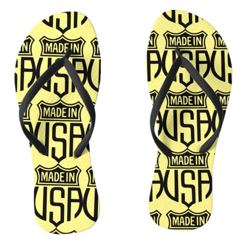 Made in USA Sign Thunder_Cove Flip Flops
