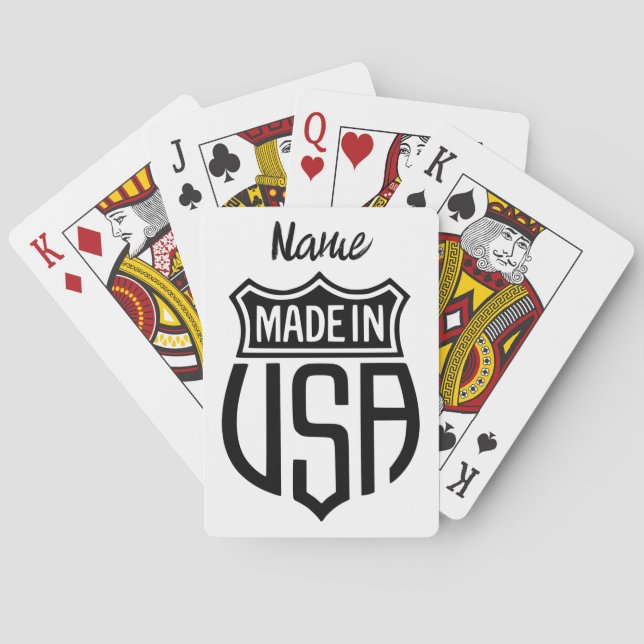 Made in USA Sign Thunder_Cove  Poker Cards (Back)