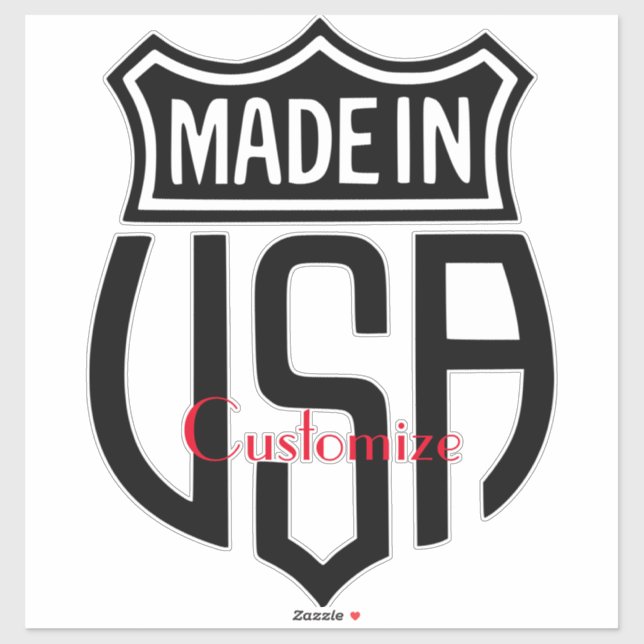 Made in USA Sign Thunder_Cove Sticker (Sheet)