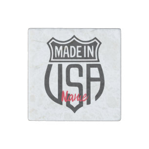 Made in USA Sign Thunder_Cove Stone Magnet