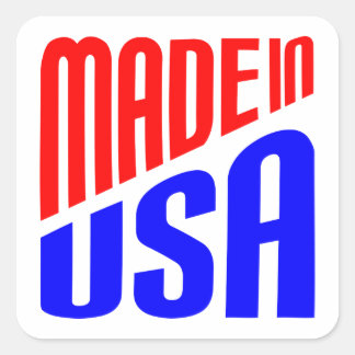 Made in USA Square Sticker