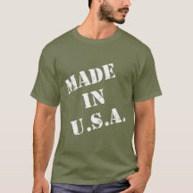 Made in USA White Design T-Shirt