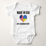 Made In Usa With Ukrainian Parts Baby Bodysuit at Zazzle