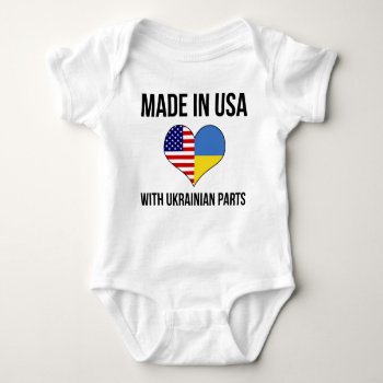 Made In Usa With Ukrainian Parts Baby Bodysuit by nasakom at Zazzle