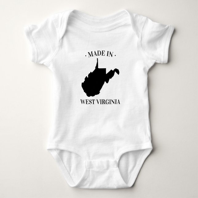 Made in West Virginia WV Baby Bodysuit (Front)