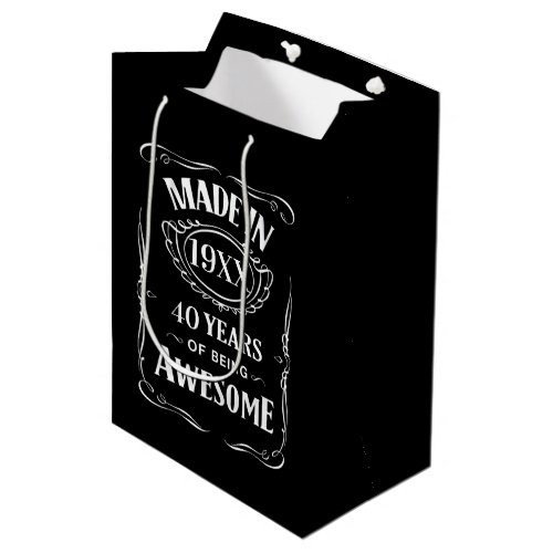 Made in year XX years of being awesome custom bday Medium Gift Bag