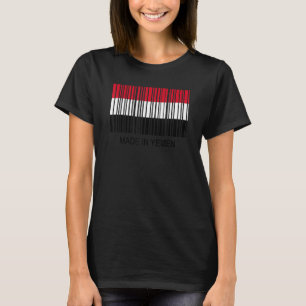 Made in Yemen Flag Barcode T-Shirt