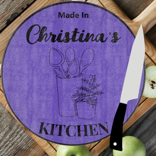 Made In Your Name Kitchen Wooden Spoon Any Color Cutting Board