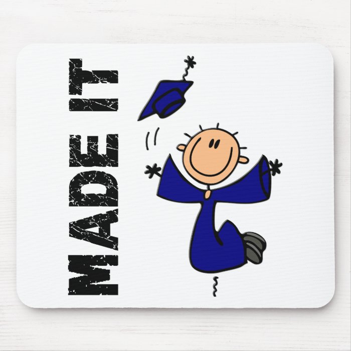 MADE IT Stick Figure Graduation Mouse Mats