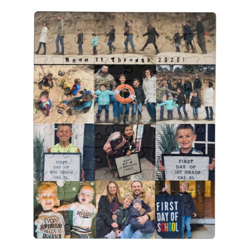 Made It Thru 2020 Family Photo Collage Jigsaw Puzzle