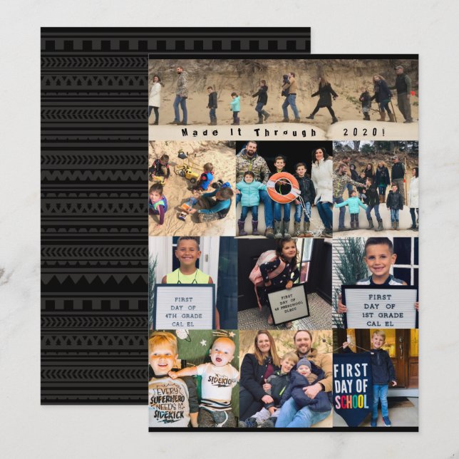 Made it Thru Family Photo Happy New Years Eve Card (Front/Back)