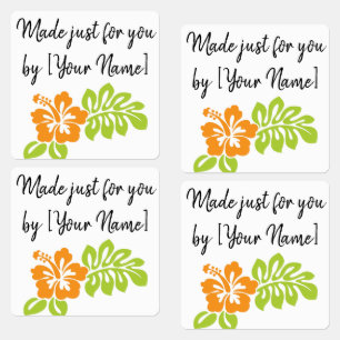 Made Just for You by Your Name Iron-On Labels