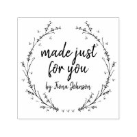 Made Just For You Lavender Hearts Wreath Self-inking Stamp