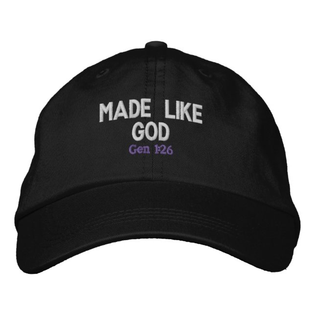 Made like God Bible Quotes Customize It Embroidered Baseball Cap (Front)