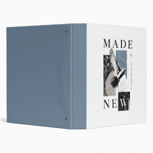 Made New 2 Corinthians 5:17 Brutalist Dove Baptism 3 Ring Binder