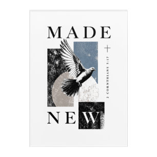 Made New 2 Corinthians 5:17 Brutalist Dove Baptism Acrylic Print