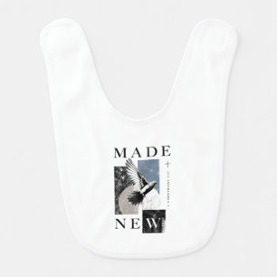Made New 2 Corinthians 5:17 Brutalist Dove Baptism Baby Bib