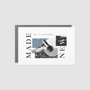 Made New 2 Corinthians 5:17 Brutalist Dove Baptism Car Magnet