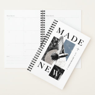 Made New 2 Corinthians 5:17 Brutalist Dove Baptism Planner