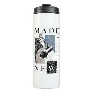 Made New 2 Corinthians 5:17 Brutalist Dove Baptism Thermal Tumbler