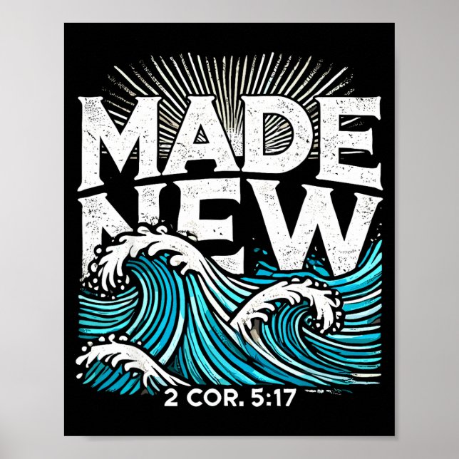 Made New Baptized Baptism  Poster (Front)