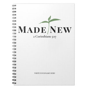 Made New Christian Personalized Notebook