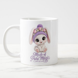 Made Of Pure Magic Cute Baby Bunny Pink Bodysuit Giant Coffee Mug