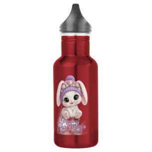 Made Of Pure Magic Cute Baby Bunny Pink Bodysuit Stainless Steel Water Bottle
