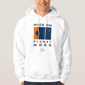 Made On Planet Mars Hoodie with Martian Flag