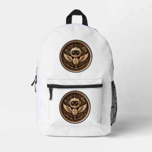 Made Only With Prompts Funny AI Coffee Robot Printed Backpack