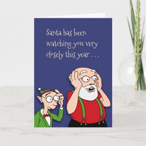 Made Santas Naughty List Holiday Card